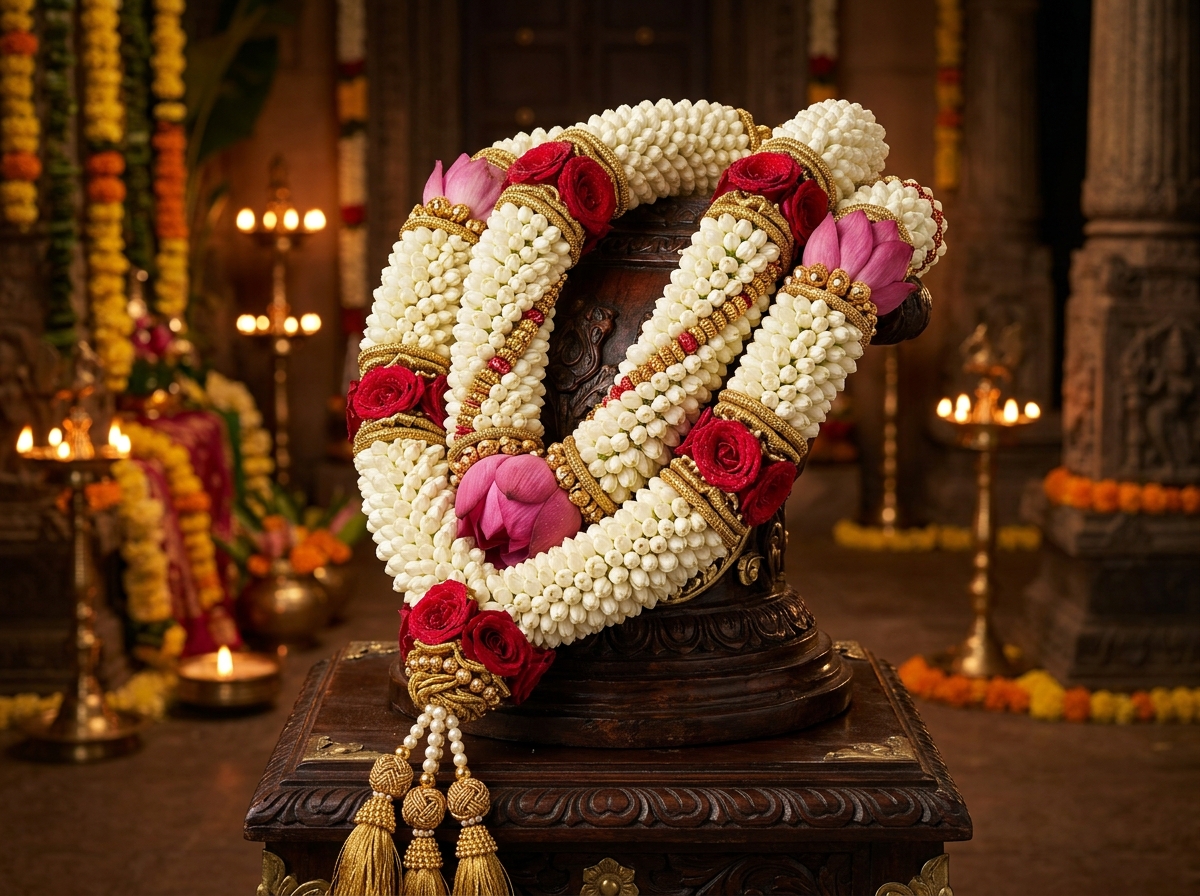 Traditional Rose and Jasmine Garland